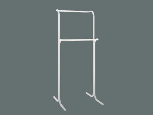 Wieszak na ubrania stojący Duo 60 cm - biały matowy