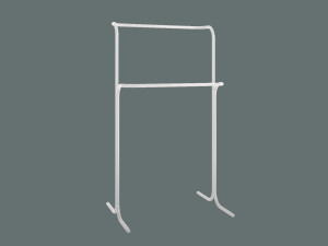 Wieszak na ubrania stojący Duo 80 cm - biały matowy