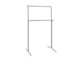 Wieszak na ubrania stojący Duo 80 cm - srebrny