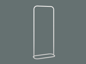 Wieszak na ubrania stojący Minimal 60 cm - biały matowy