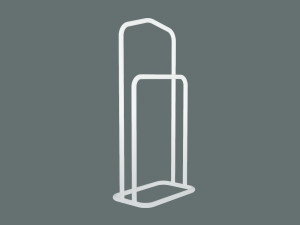 Wieszak na ubrania stojący Kamerdyner 45 cm - biały matowy