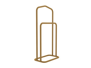 Wieszak na ubrania stojący Kamerdyner 45 cm - złoty