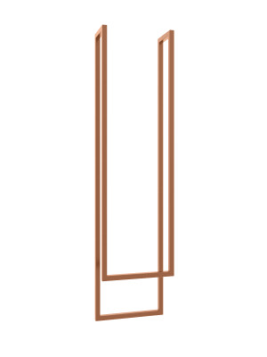 Wieszak na ręczniki sufitowy metalowy podwójny XS - miedziany