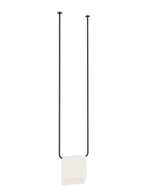 Wieszak sufitowy pojedynczy Tube Long XS - czarny mat