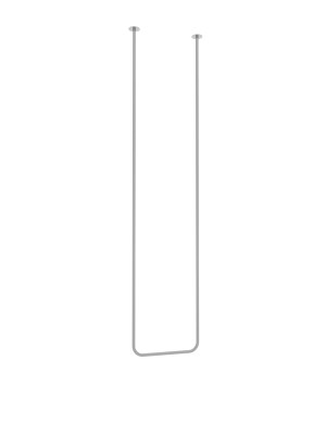 Wieszak sufitowy pojedynczy Tube Long XS - srebrny