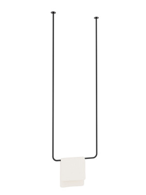 Wieszak sufitowy pojedynczy Tube Long S - czarny mat