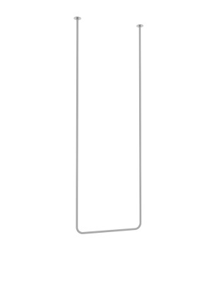 Wieszak sufitowy pojedynczy Tube Long S - srebrny