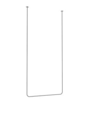 Wieszak sufitowy pojedynczy Tube Long M - srebrny