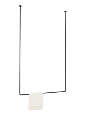 Wieszak sufitowy pojedynczy Tube Long L - czarny mat