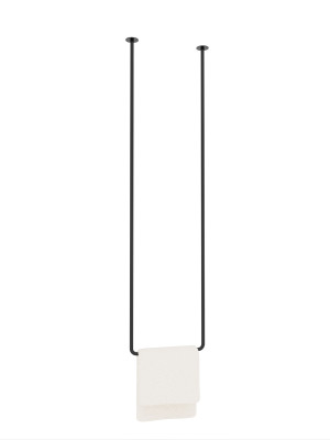 Wieszak sufitowy pojedynczy Tube XS - czarny mat