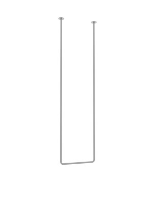 Wieszak sufitowy pojedynczy Tube XS - srebrny