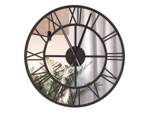 Zegar z lustrem ścienny metalowy Roma Loft 70 cm