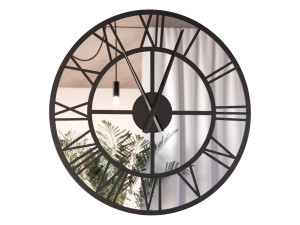 Zegar z lustrem ścienny metalowy Roma Loft 90 cm