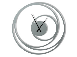 Zegar metalowy Spirala 100 cm - srebrny