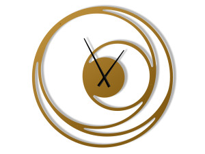 Zegar metalowy Spirala 100 cm - złoty