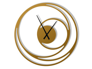 Zegar metalowy Spirala 90 cm - złoty