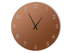 Duży zegar metalowy Classic 100 cm - miedziany