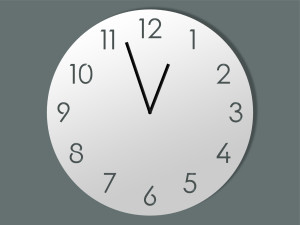 Zegar metalowy Classic 40 cm - biały matowy