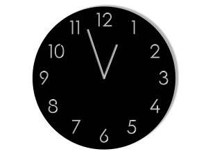 Zegar metalowy Classic 40 cm - czarny matowy