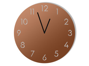 Zegar metalowy Classic 40 cm - miedziany