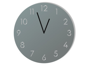 Zegar metalowy Classic 40 cm - srebrny