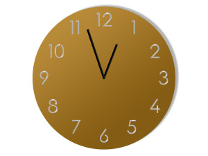 Zegar metalowy Classic 40 cm - złoty