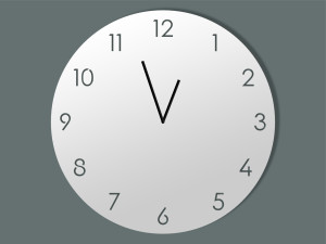 Zegar metalowy Classic 50 cm - biały matowy