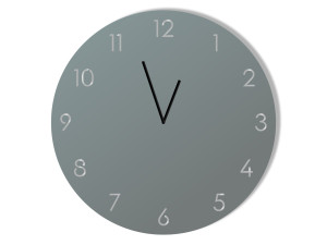 Zegar metalowy Classic 50 cm - srebrny