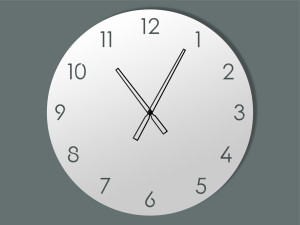 Zegar metalowy Classic 60 cm - biały matowy