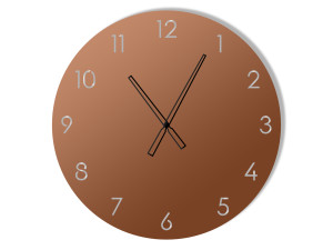 Zegar metalowy Classic 60 cm - miedziany