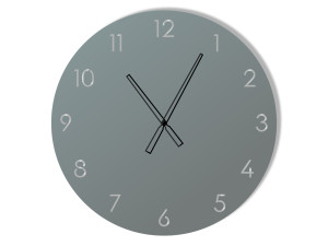 Zegar metalowy Classic 60 cm - srebrny