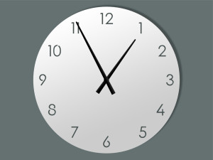 Zegar metalowy Classic 70 cm - biały matowy