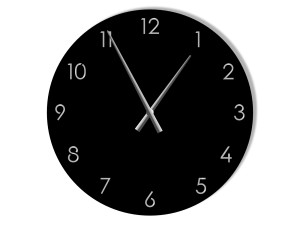 Zegar metalowy Classic 70 cm - czarny matowy