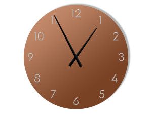 Zegar metalowy Classic 70 cm - miedziany