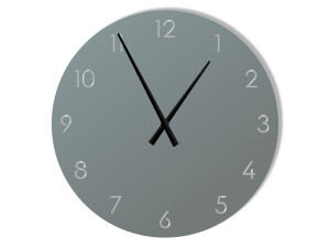 Zegar metalowy Classic 70 cm - srebrny