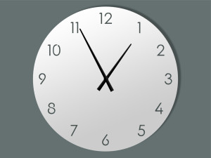 Duży zegar metalowy Classic 80 cm - biały matowy