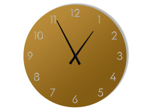 Duży zegar metalowy Classic 80 cm - złoty