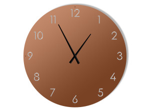 Duży zegar metalowy Classic 90 cm - miedziany