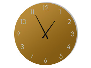 Duży zegar metalowy Classic 90 cm - złoty