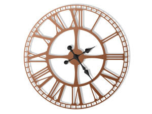 Zegar ścienny metalowy Dworcowy 70 cm - miedziany