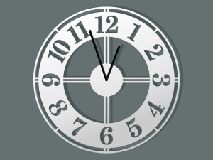 Zegar ścienny metalowy Classic II 40 cm - biały matowy