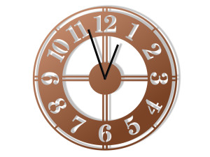 Zegar ścienny metalowy Classic II 40 cm - miedziany