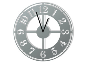 Zegar ścienny metalowy Classic II 40 cm - srebrny