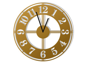 Zegar ścienny metalowy Classic II 40 cm - złoty