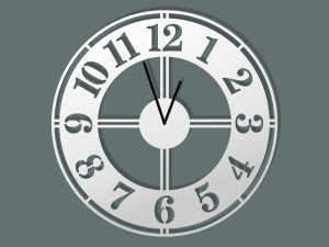 Zegar ścienny metalowy Classic II 50 cm - biały matowy