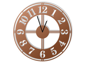 Zegar ścienny metalowy Classic II 50 cm - miedziany