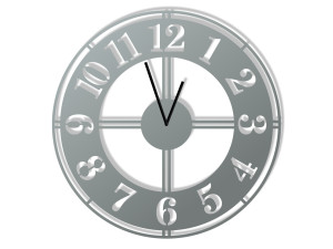 Zegar ścienny metalowy Classic II 50 cm - srebrny