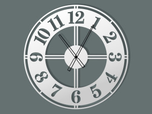 Zegar ścienny metalowy Classic II 60 cm - biały matowy