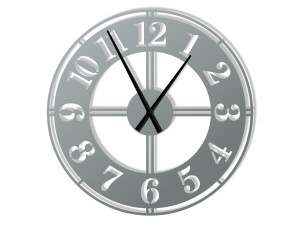 Zegar ścienny metalowy Classic II 70 cm - srebrny