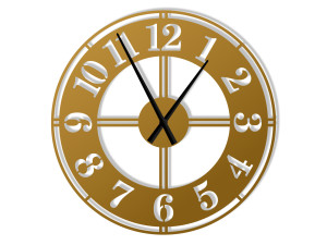 Zegar ścienny metalowy Classic II 70 cm - złoty